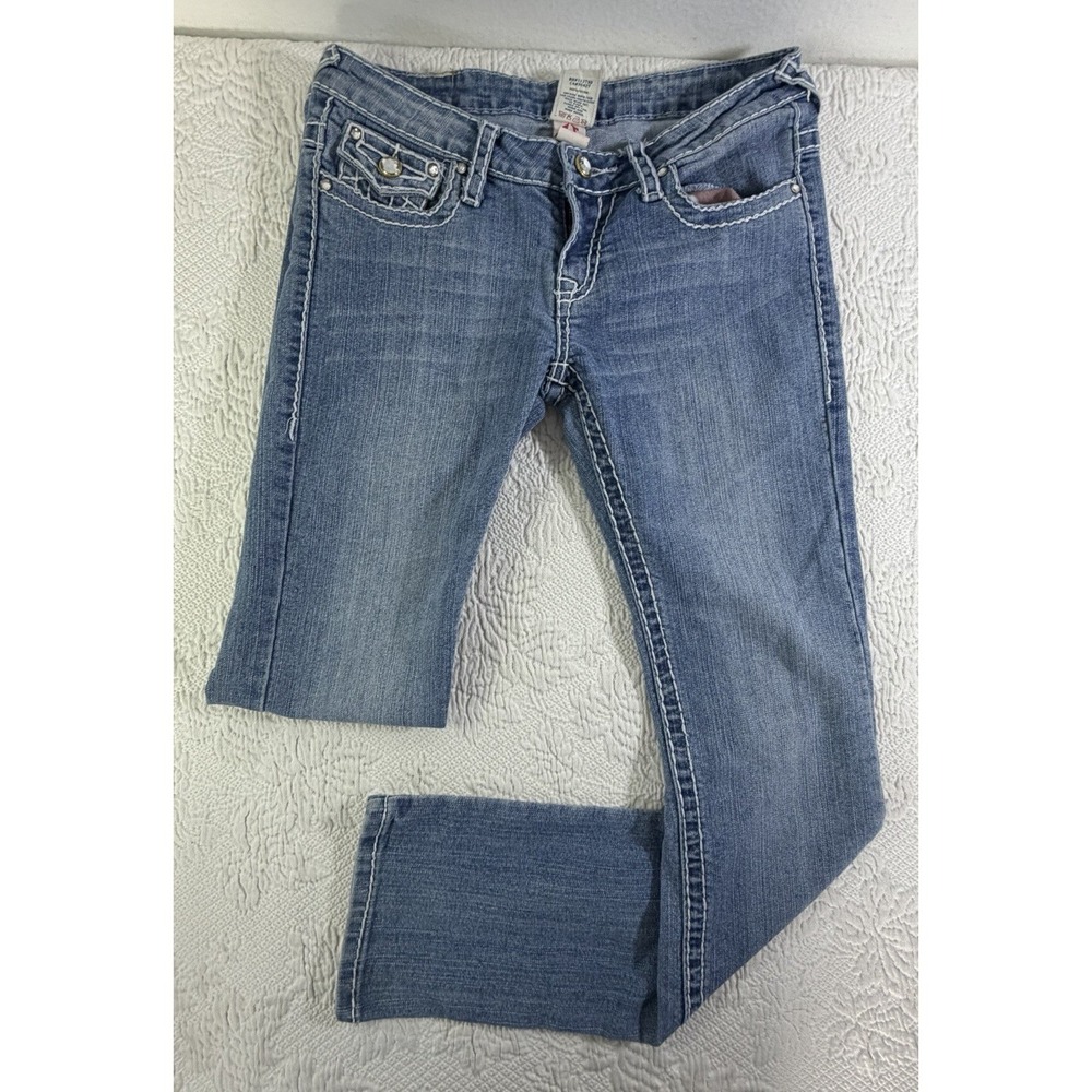 True Religion Joey Super T Jeans Crystalโ Buttons Women's 28 Y2K Made In USA